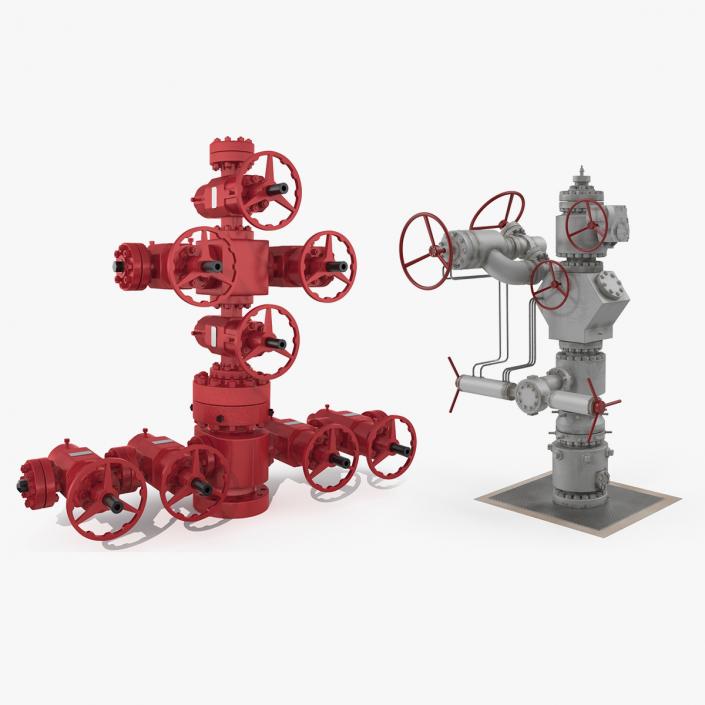 Oil Wellheads Collection 3D model