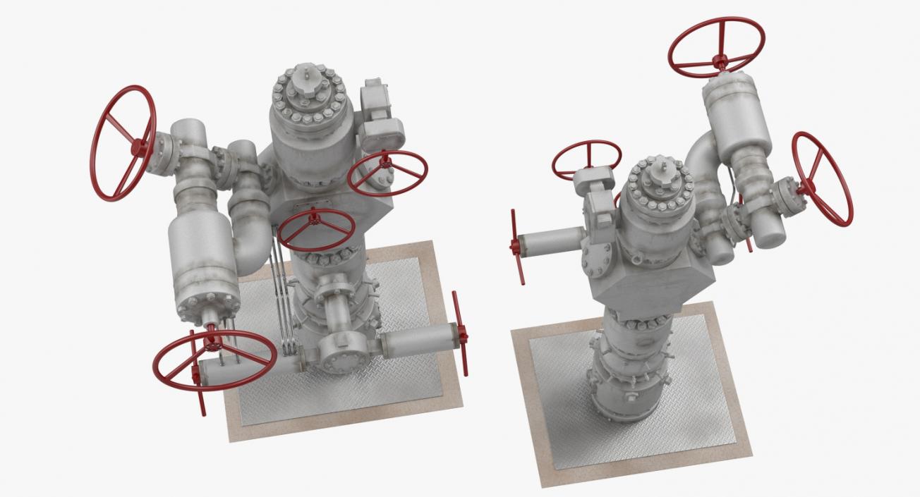 Oil Wellheads Collection 3D model