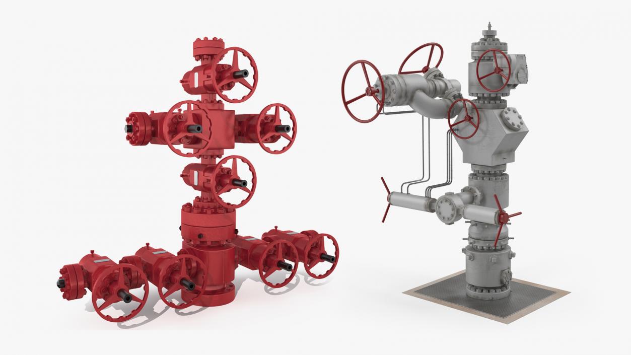 Oil Wellheads Collection 3D model