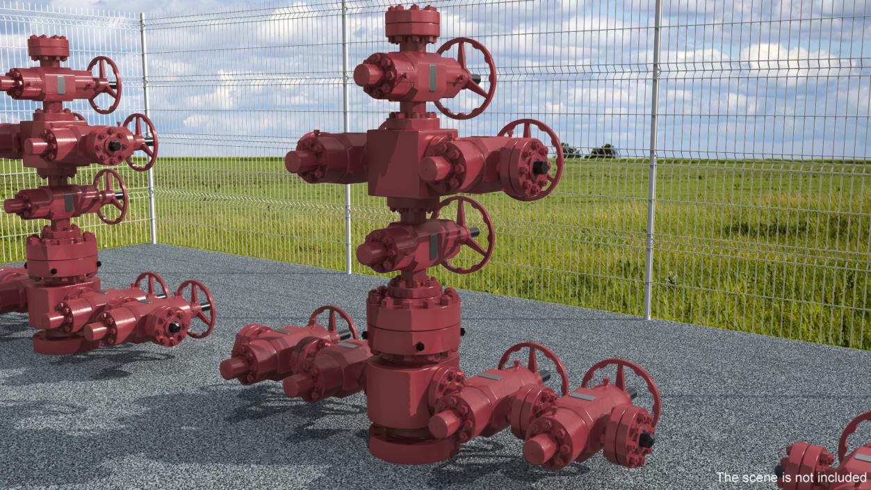 Oil Wellheads Collection 3D model