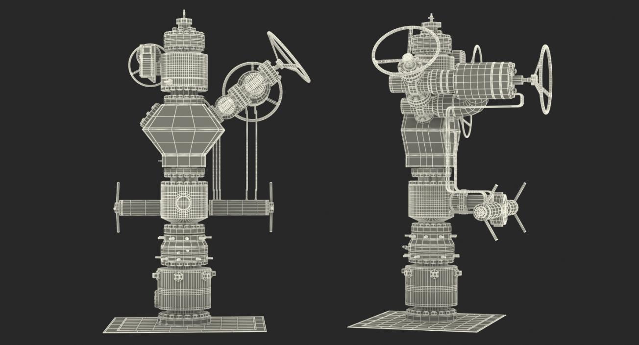 Oil Wellheads Collection 3D model