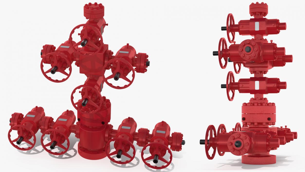 Oil Wellheads Collection 3D model