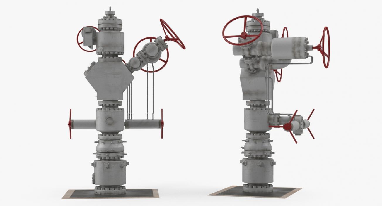 Oil Wellheads Collection 3D model