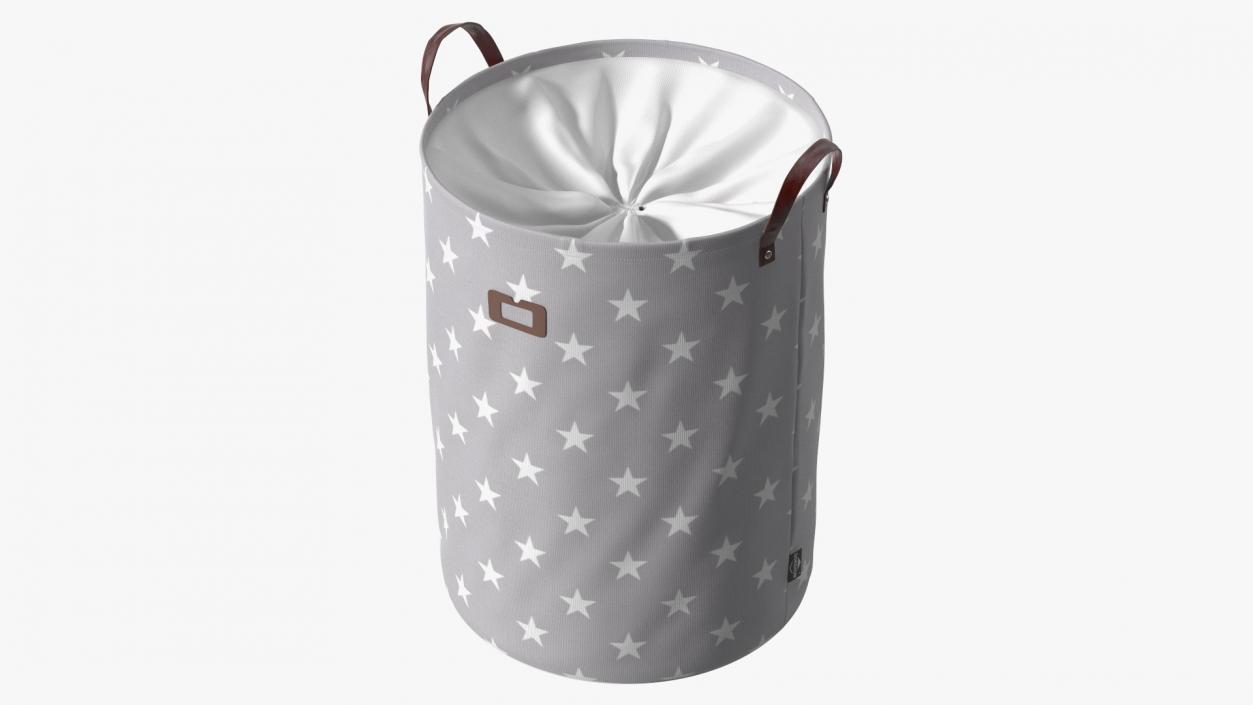 3D Laundry Basket with Lid Gray model