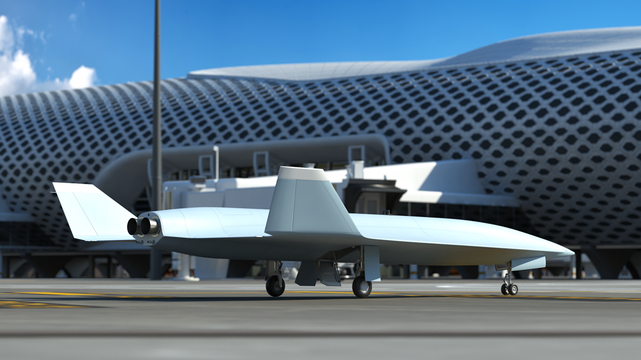 3D model Unmanned Surveillance Aircraft