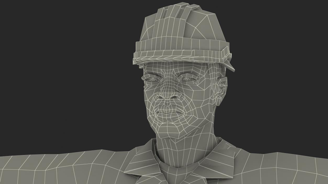 Light Skinned Black Builder Rigged 3D model