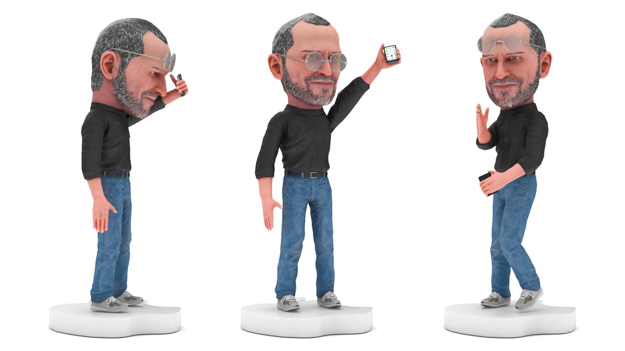 3D Steve Jobs Figure Rigged for Maya model