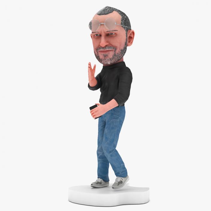 3D Steve Jobs Figure Rigged for Maya model