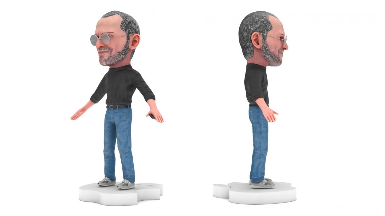 3D Steve Jobs Figure Rigged for Maya model