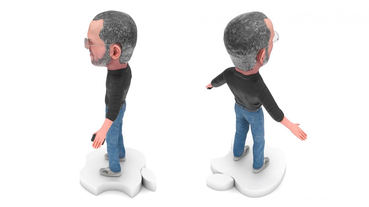 3D Steve Jobs Figure Rigged for Maya model