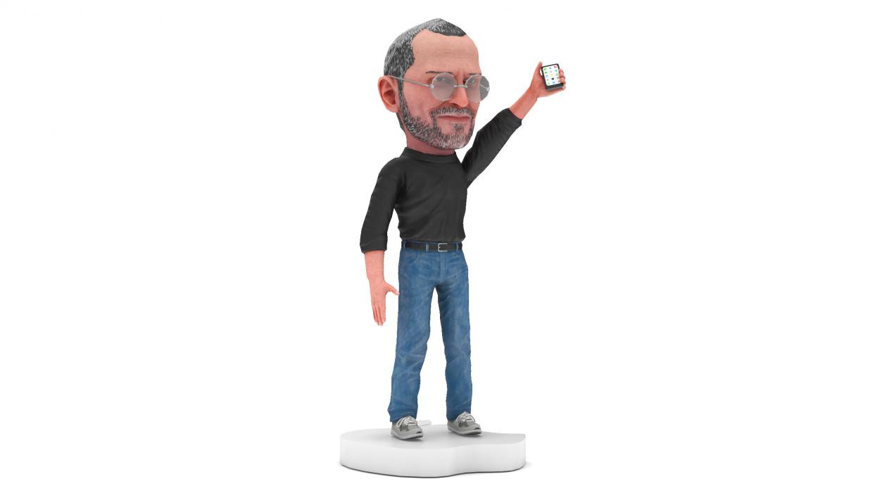 3D Steve Jobs Figure Rigged for Maya model