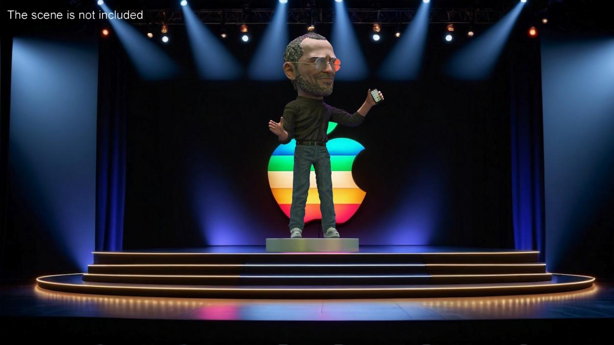 3D Steve Jobs Figure Rigged for Maya model