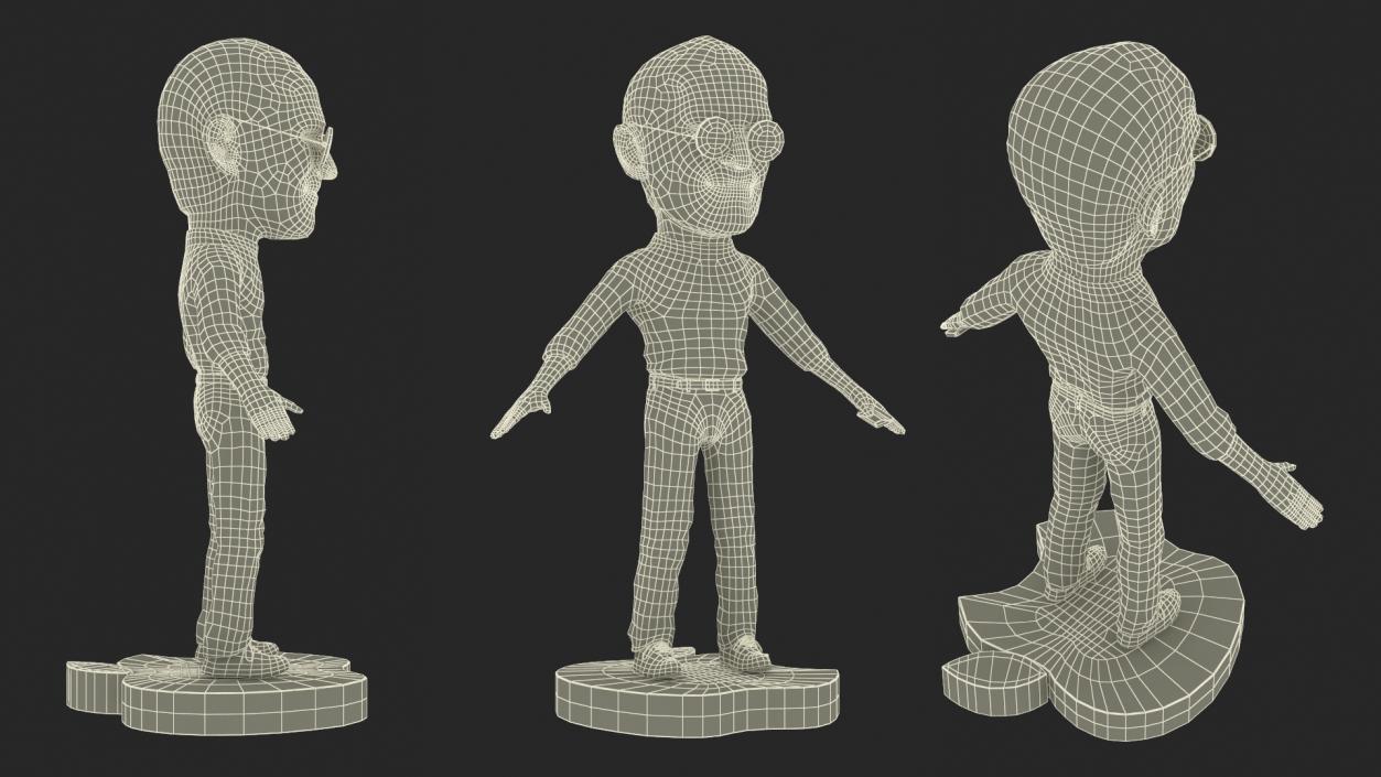 3D Steve Jobs Figure Rigged for Maya model