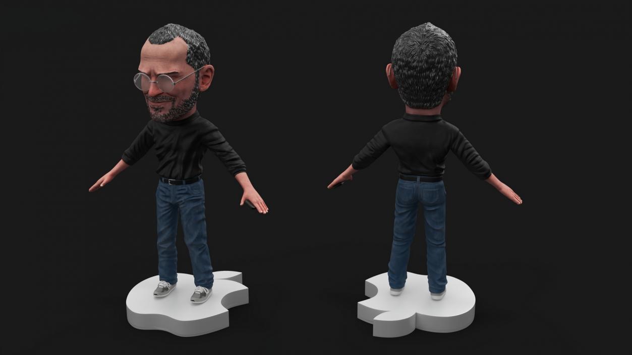 3D Steve Jobs Figure Rigged for Maya model