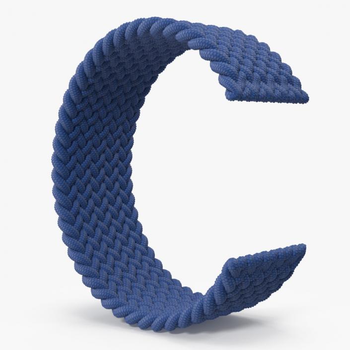 Blue Braided Solo Loop 3D