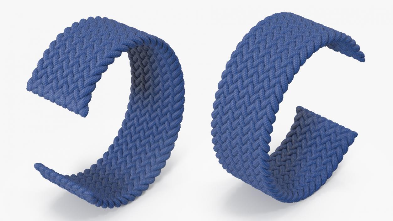 Blue Braided Solo Loop 3D