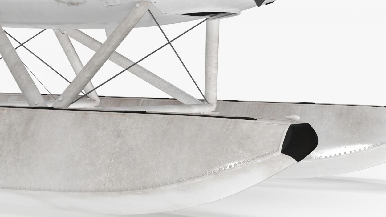 Seaplane with Floats Cessna 150 Rigged for Cinema 4D 3D