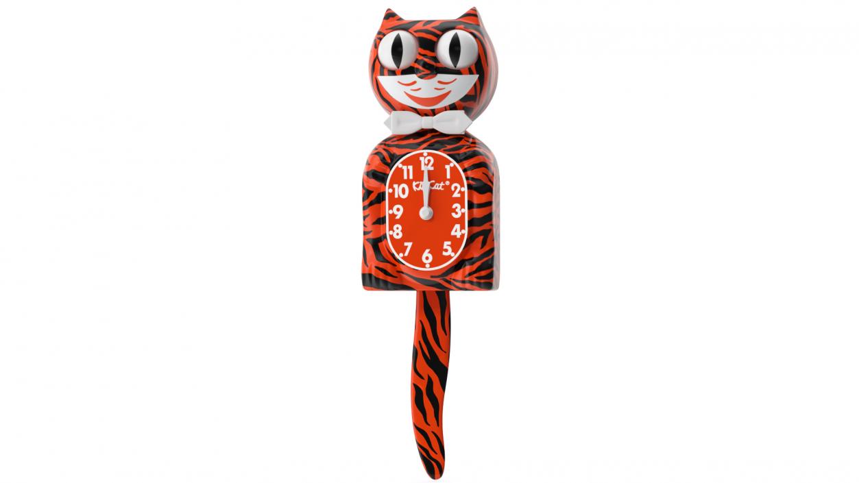 3D model Tiger Kit Cat Clock Exotic Pet