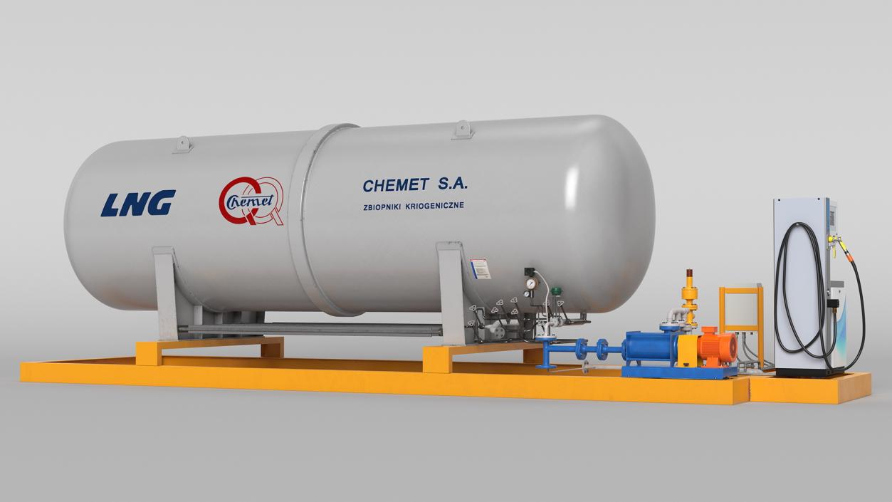 3D model CHEMET SA Mobile Gas Station Machine LNG Dispenser