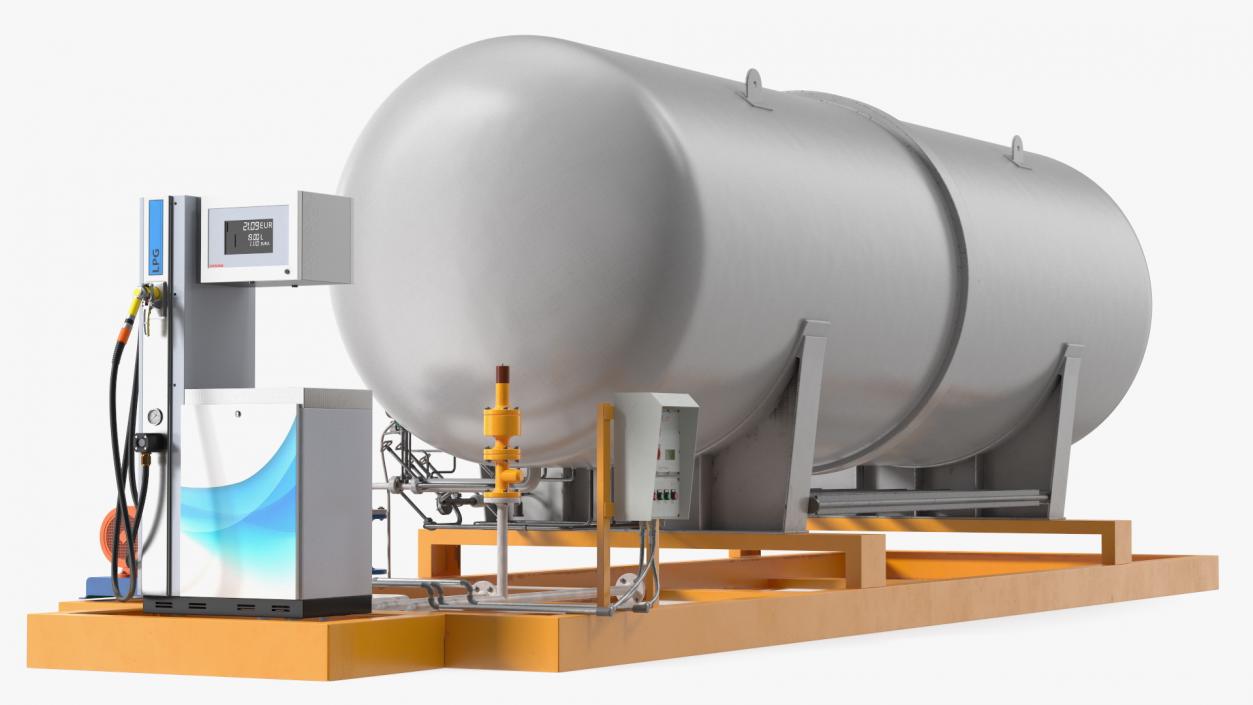 3D model CHEMET SA Mobile Gas Station Machine LNG Dispenser