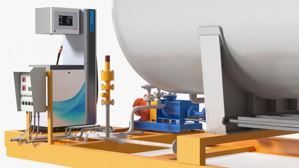 3D model CHEMET SA Mobile Gas Station Machine LNG Dispenser