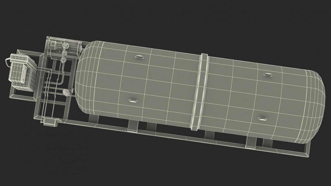 3D model CHEMET SA Mobile Gas Station Machine LNG Dispenser