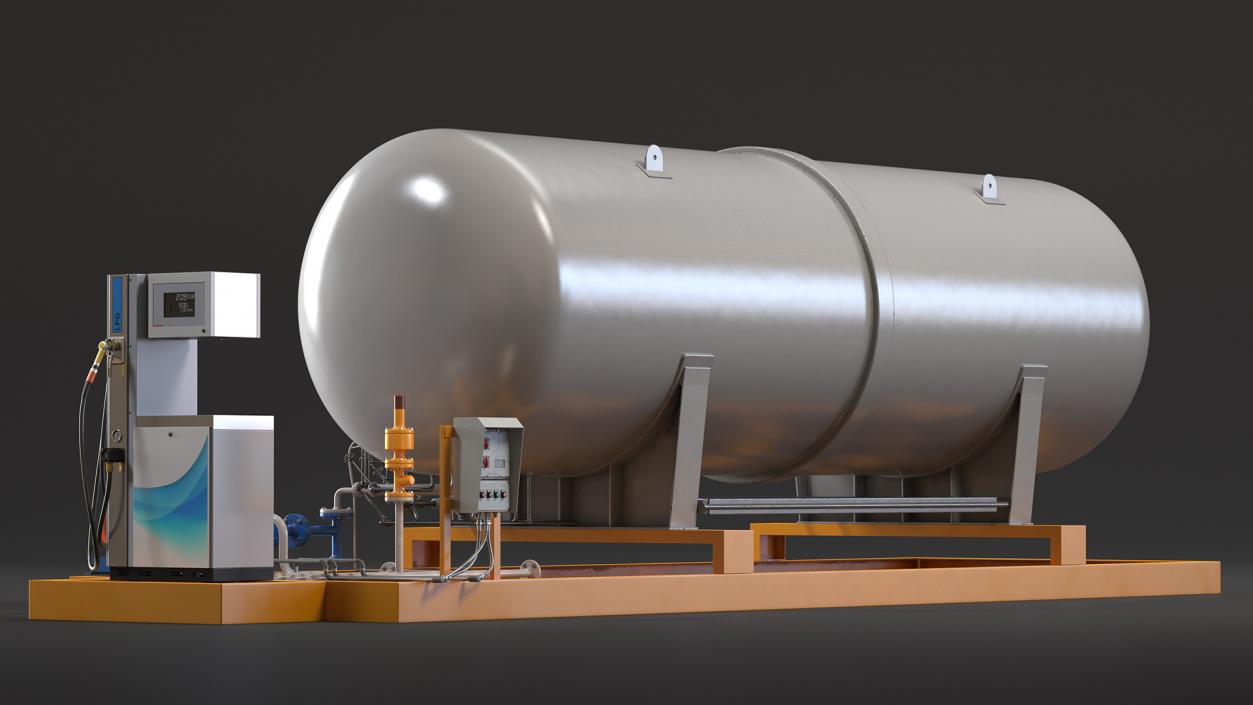 3D model CHEMET SA Mobile Gas Station Machine LNG Dispenser