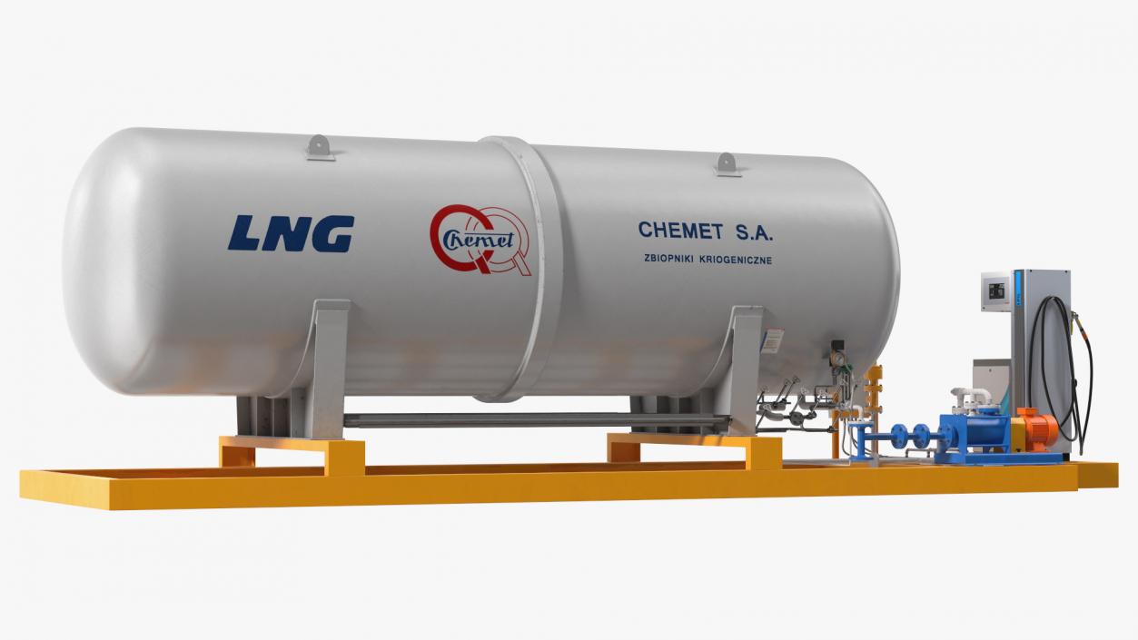 3D model CHEMET SA Mobile Gas Station Machine LNG Dispenser