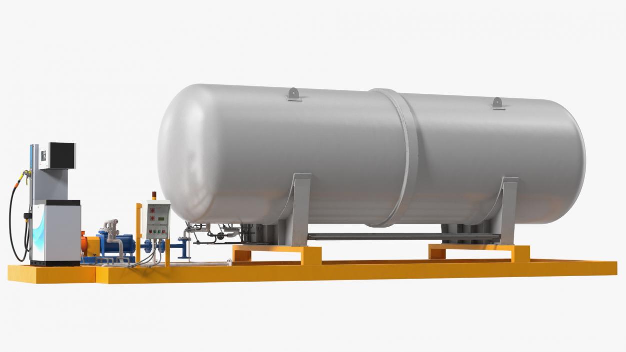 3D model CHEMET SA Mobile Gas Station Machine LNG Dispenser