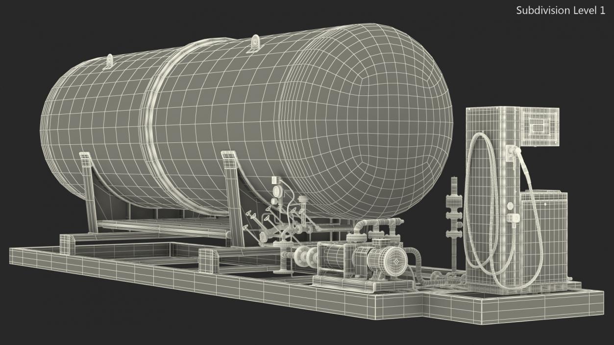 3D model CHEMET SA Mobile Gas Station Machine LNG Dispenser