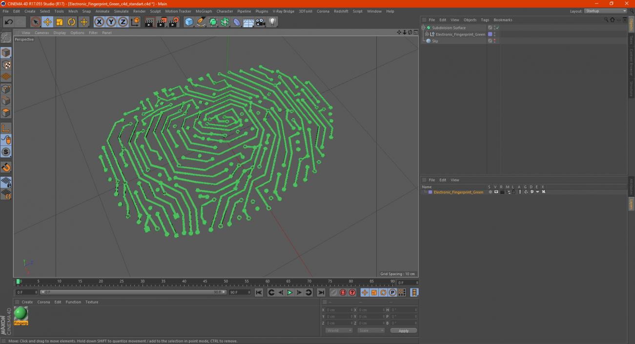 3D Electronic Fingerprint Green model