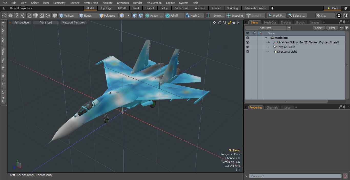 Ukrainian Sukhoi Su-27 Flanker Fighter Aircraft 3D