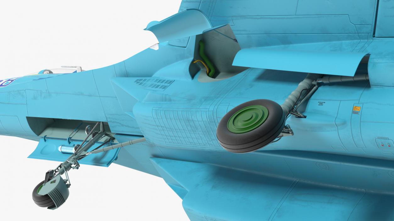 Ukrainian Sukhoi Su-27 Flanker Fighter Aircraft 3D