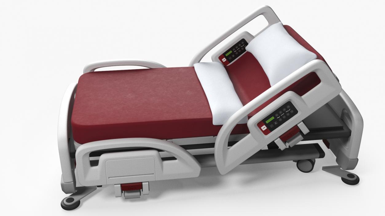 Smart Hospital Bed Rigged for Cinema 4D 3D model