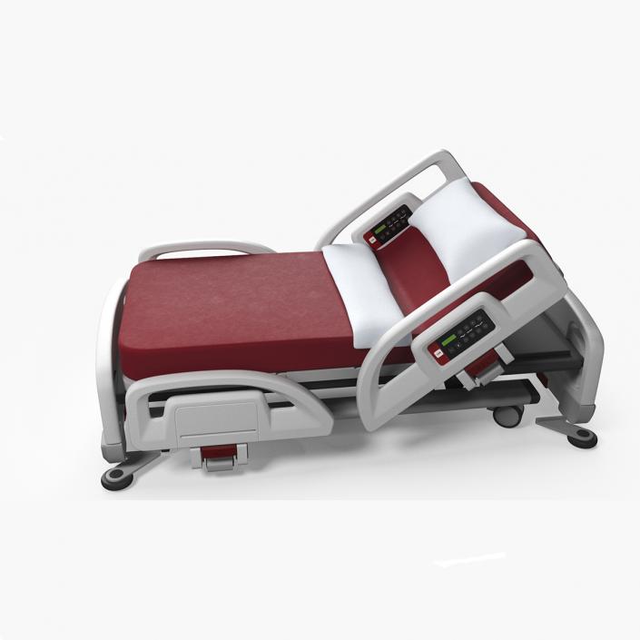 Smart Hospital Bed Rigged for Cinema 4D 3D model