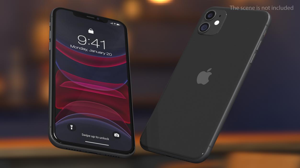 3D model iPhone 11 Black