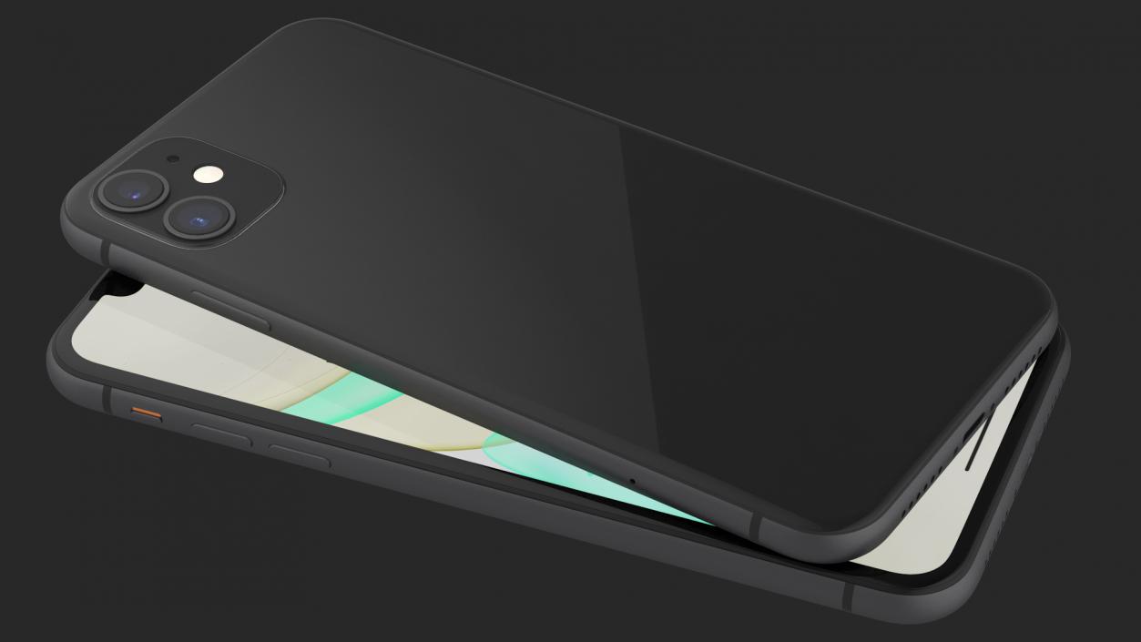 3D model iPhone 11 Black