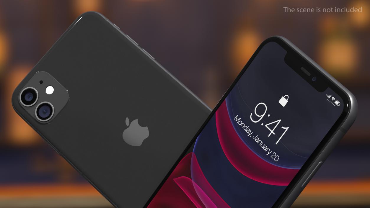 3D model iPhone 11 Black