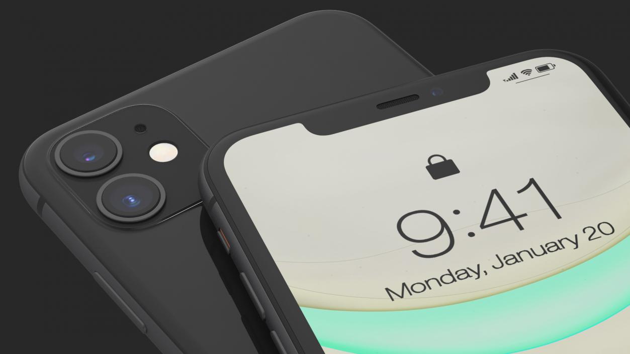 3D model iPhone 11 Black