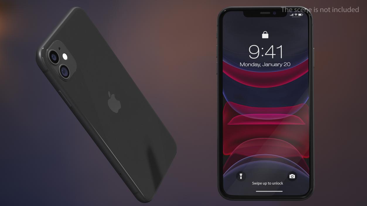 3D model iPhone 11 Black