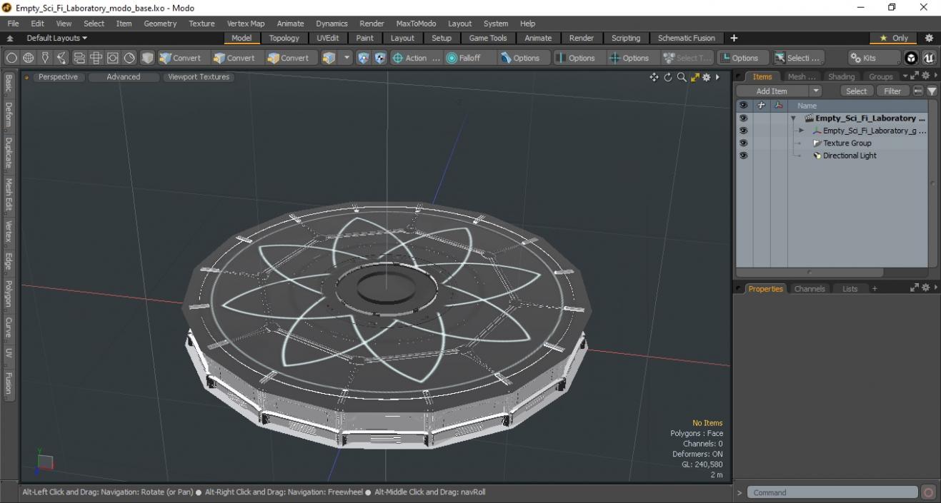 3D Empty Sci Fi Laboratory model