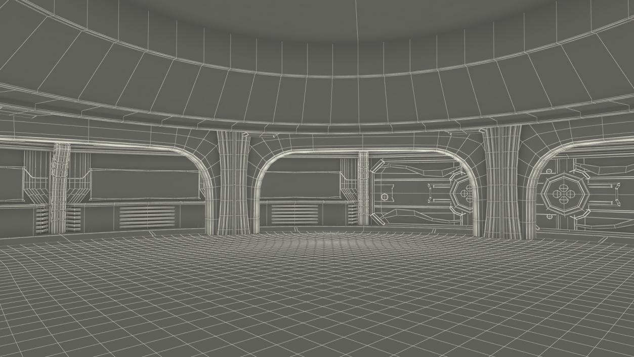 3D Empty Sci Fi Laboratory model