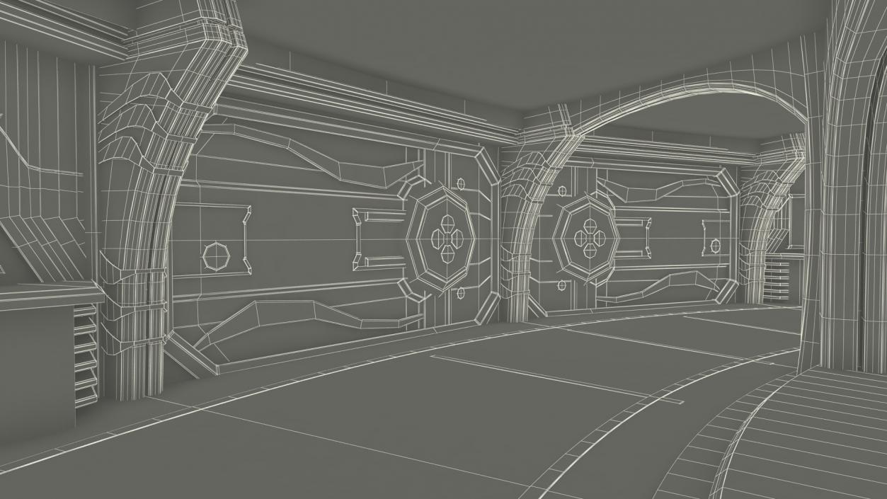 3D Empty Sci Fi Laboratory model