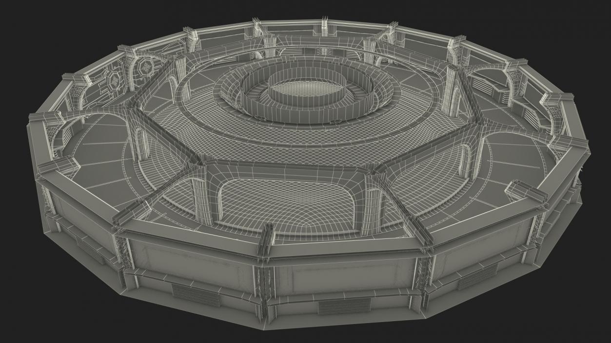 3D Empty Sci Fi Laboratory model