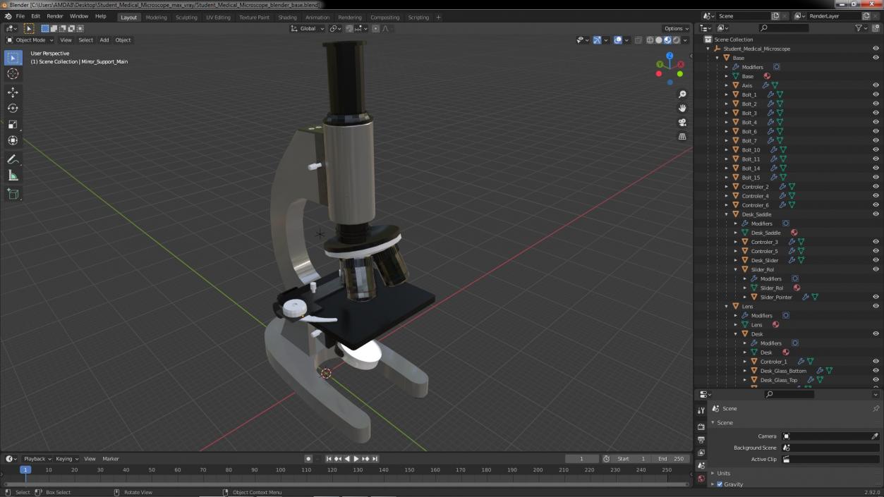 3D Student Medical Microscope