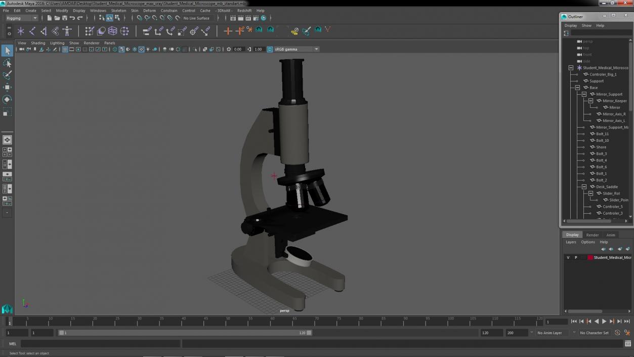 3D Student Medical Microscope