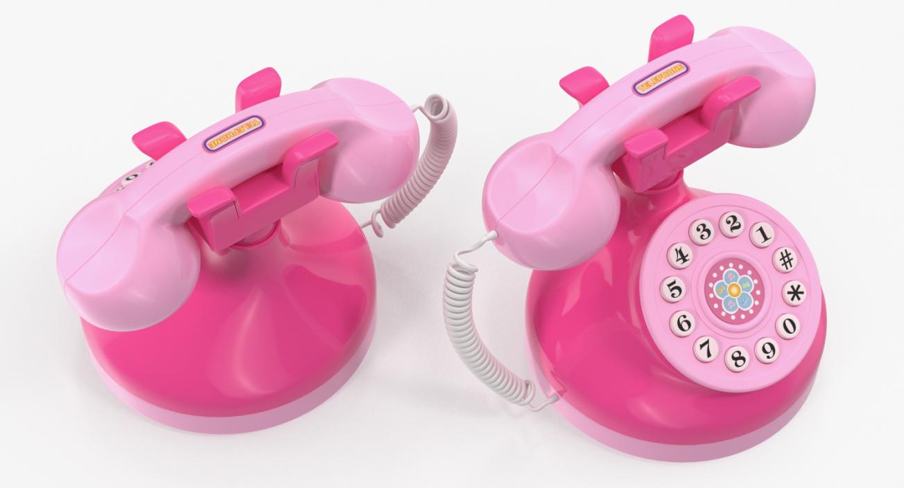 Toy Phone Pink 3D model