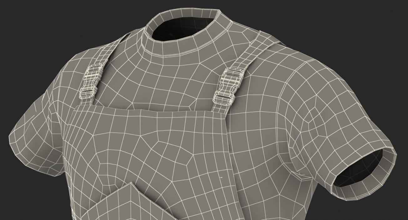 3D model Worker Black Uniform