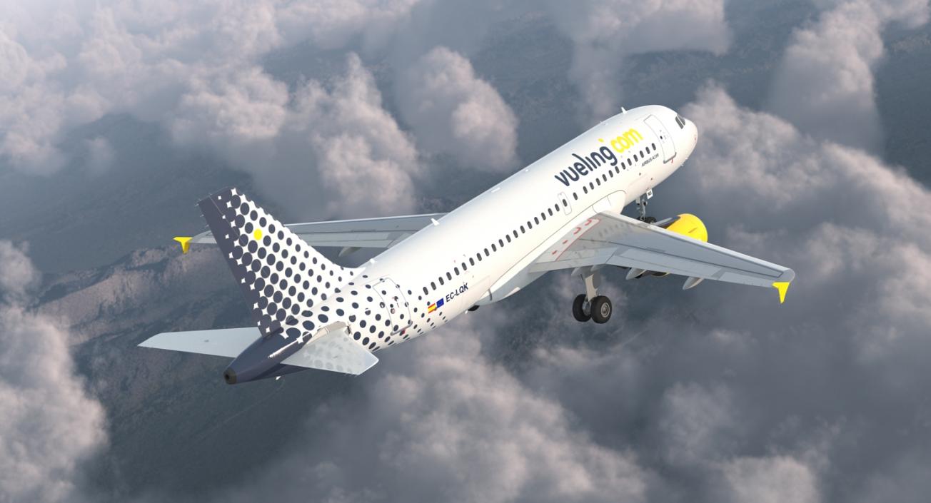 3D Airbus A319 Vueling Airlines model