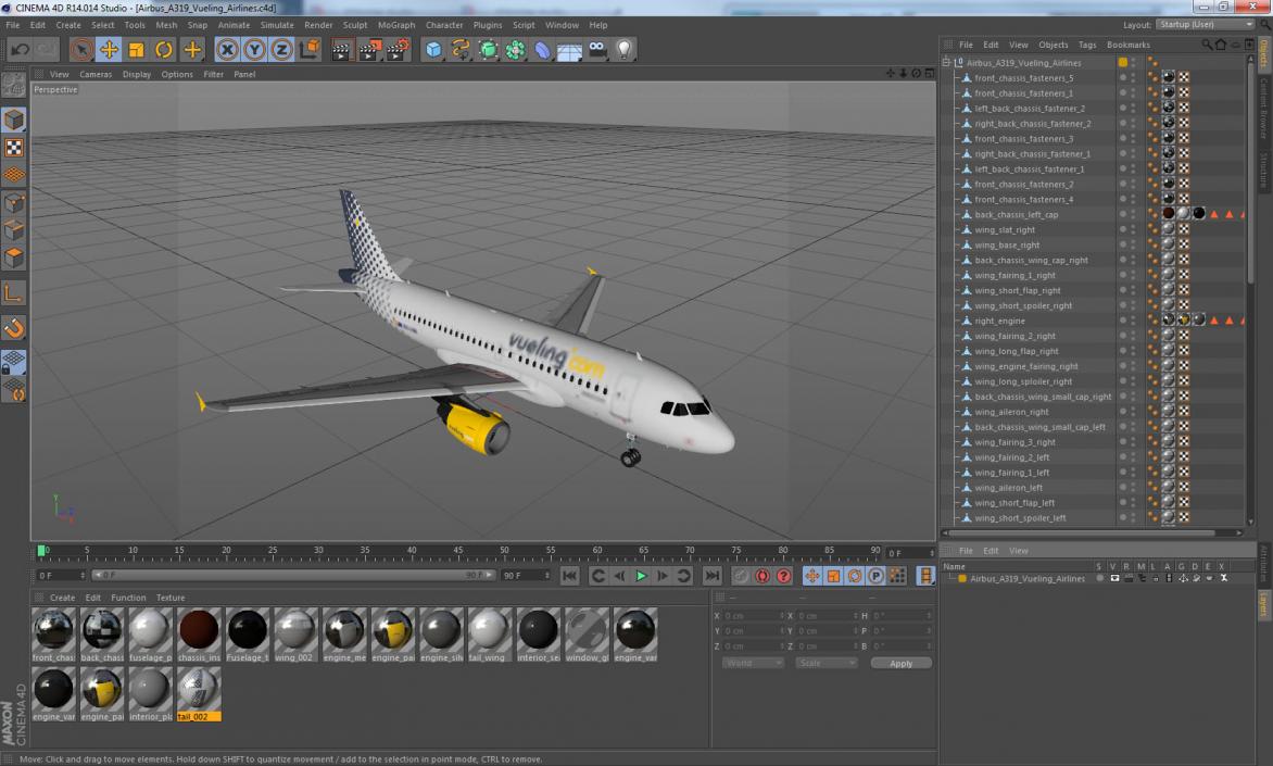 3D Airbus A319 Vueling Airlines model